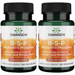 Swanson Riboflavina-5-Fosfato suplemento de vitamina B2 60 cápsulas
