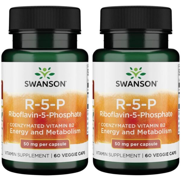 Swanson Riboflavina-5-Fosfato suplemento de vitamina B2 60 cápsulas