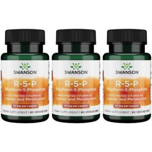 Swanson riboflavina-5-fosfato vitamina b2 suplemento 180 cápsulas