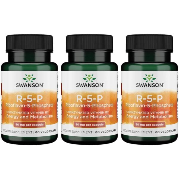 Swanson riboflavina-5-fosfato vitamina b2 suplemento 180 cápsulas