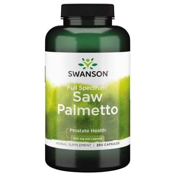 Swanson Saw Palmetto suplemento salud masculina 250 cápsulas