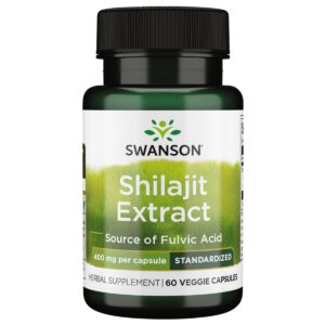 Version 1.0.0 Swanson Shilajit extracto cápsula vegetal envase frontal