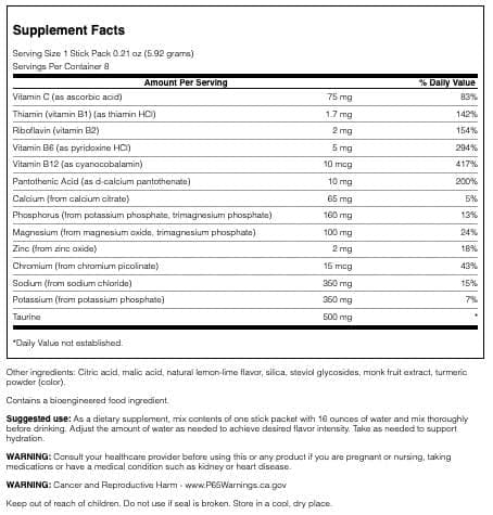 Paquete de 8 sobres mezcla electrolitos Swanson Simply Hydrate