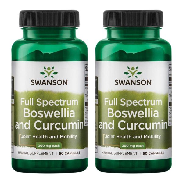 Swanson suplemento natural Boswellia y cúrcuma 60 cápsulas