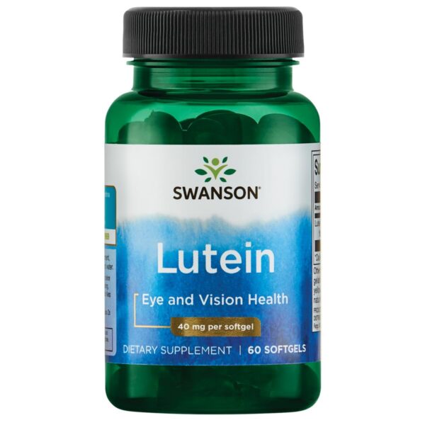 Swanson Suplemento Luteína para salud ocular con cápsulas blandas