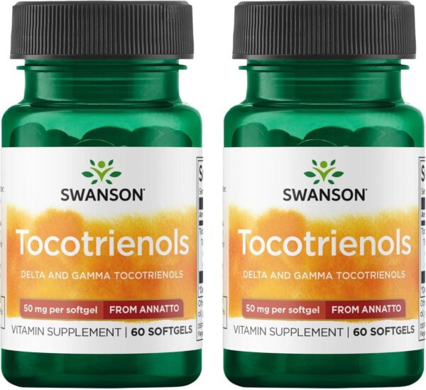 Swanson tocotrienoles delta y gamma cápsulas blandas paquete 2