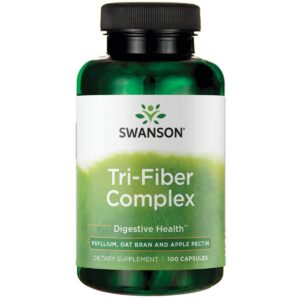 Swanson Tri-Fiber Complex suplemento para salud digestiva 100 cápsulas