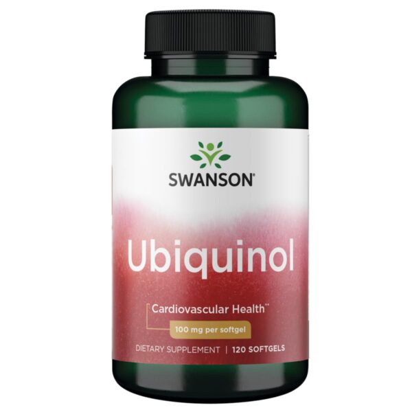Botella de Swanson Ubiquinol 100 mg 120 cápsulas blandas