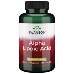 Frasco Swanson Ultra ácido alfa-lipoico 300 mg 120 cápsulas