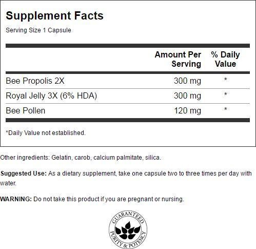 Swanson Ultra Complejo Jalea Real Propóleo etiqueta lateral