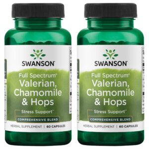 Swanson suplemento herbal valeriana manzanilla y lúpulo 2 pack