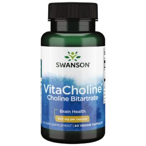 Frasco de VitaCholine Swanson con 60 cápsulas vegetales