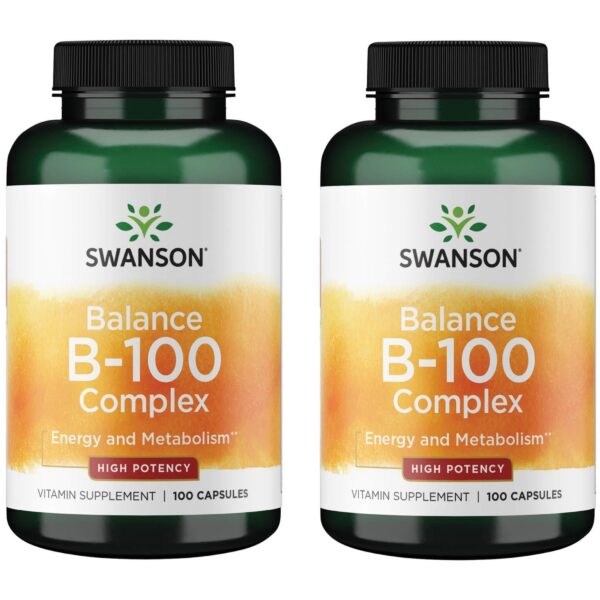 Swanson Vitamina B-100 suplemento energético 2 paquetes