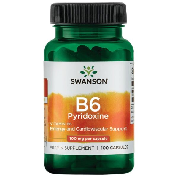 Frente de Swanson Vitamina B-6 100 mg 100 cápsulas