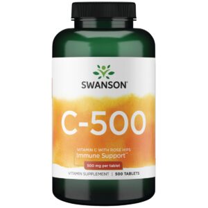 Swanson vitamina c con escaramujo 500 mg 500 tabletas