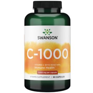 Version 1.0.0 Swanson Vitamina C bote frontal con 90 cápsulas