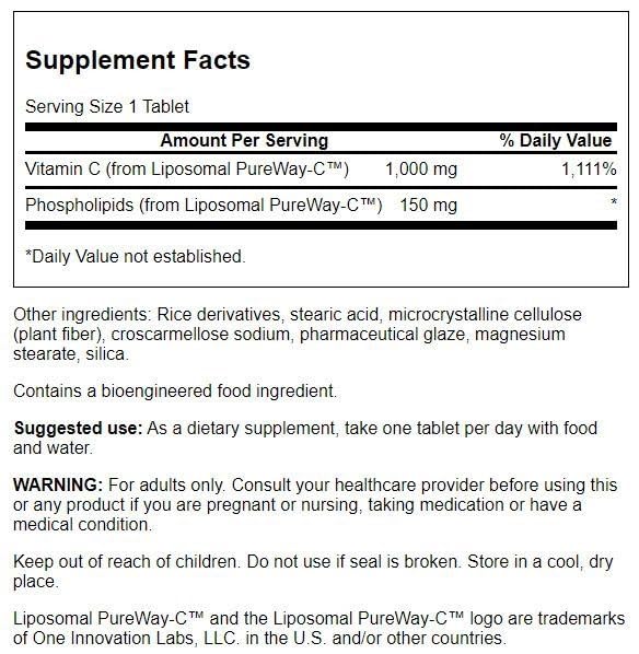 Version 1.0.0 Swanson vitamina c liposomal caja y tableta