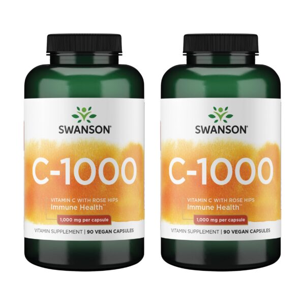 Frente del envase Swanson Vitamina C Rosa Mosqueta