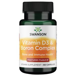 Swanson vitamina d y boro suplemento salud ósea 60 cápsulas