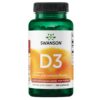 Swanson Vitamina D3 1000 UI paquete de 250 softgels para salud ósea