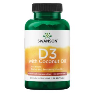 Frasco Swanson Vitamina D-3 con coco