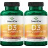 Swanson vitamina D3 alta potencia 60 cápsulas paquete