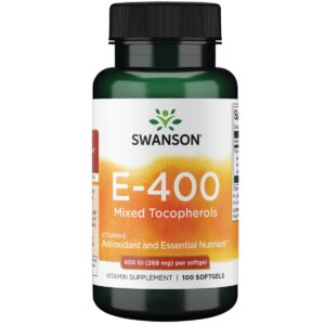 Version 1.0.0 Swanson Vitamina E 400 UI caja y frasco 100 cápsulas blandas