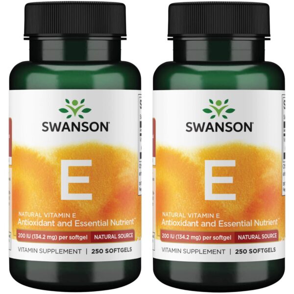 Swanson vitamina e natural suplemento 200 iu 250 cápsulas blandas