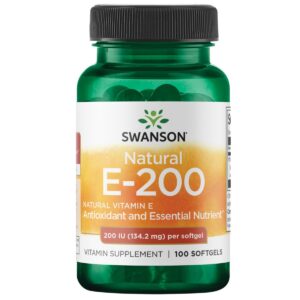 Swanson vitamina e natural suplemento cardiovascular 100 cápsulas