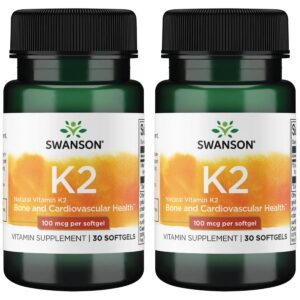 Envase frontal Swanson Vitamina K2 (Menaquinona-7)