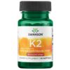 Botella de vitamina K2 natural Swanson 50 mcg 30 cápsulas