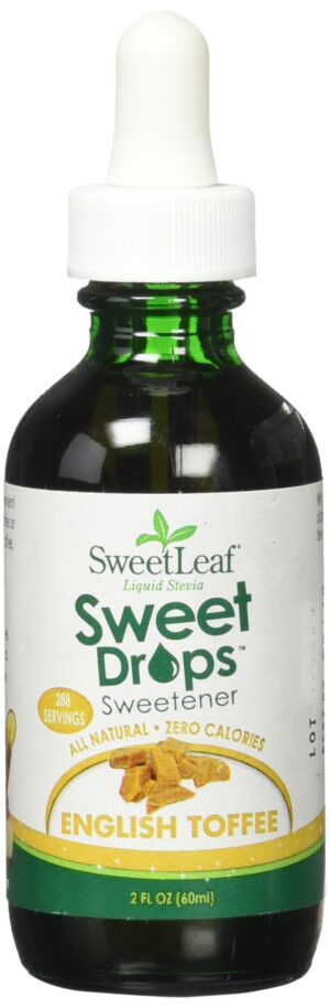 Sweet Leaf Stevia líquida sabor toffee botella 2 oz paquete de 5