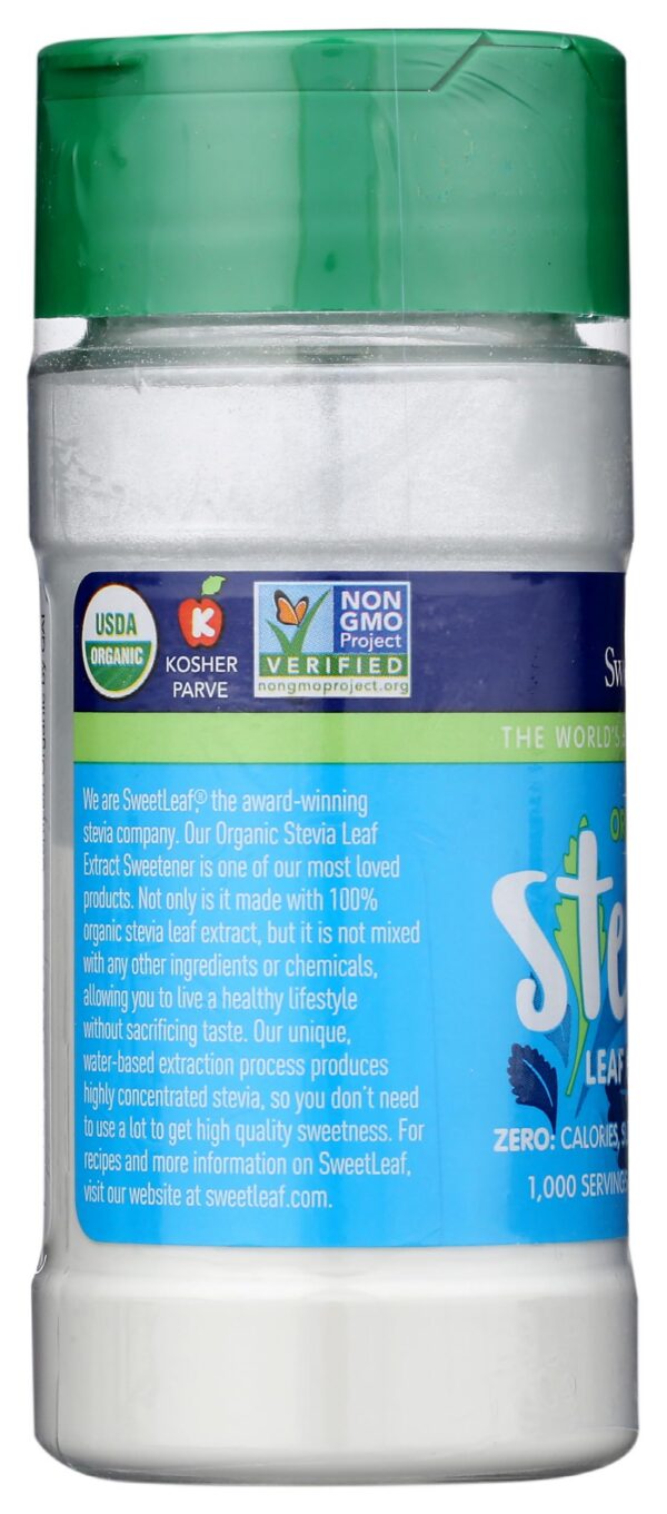 SweetLeaf certificado orgánico USDA con cero carbohidratos