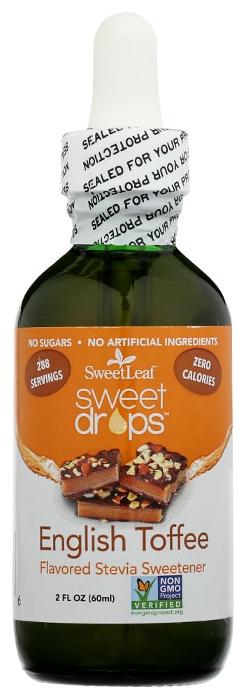 Frente del envase Sweetleaf stevia líquida toffee
