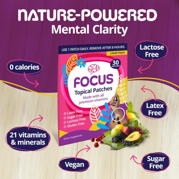 Etiqueta del parche con 22 ingredientes