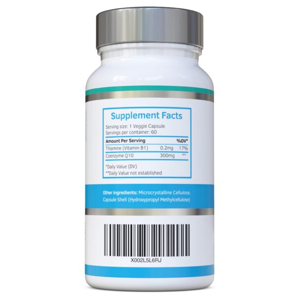 Frasco y cápsulas en etiqueta