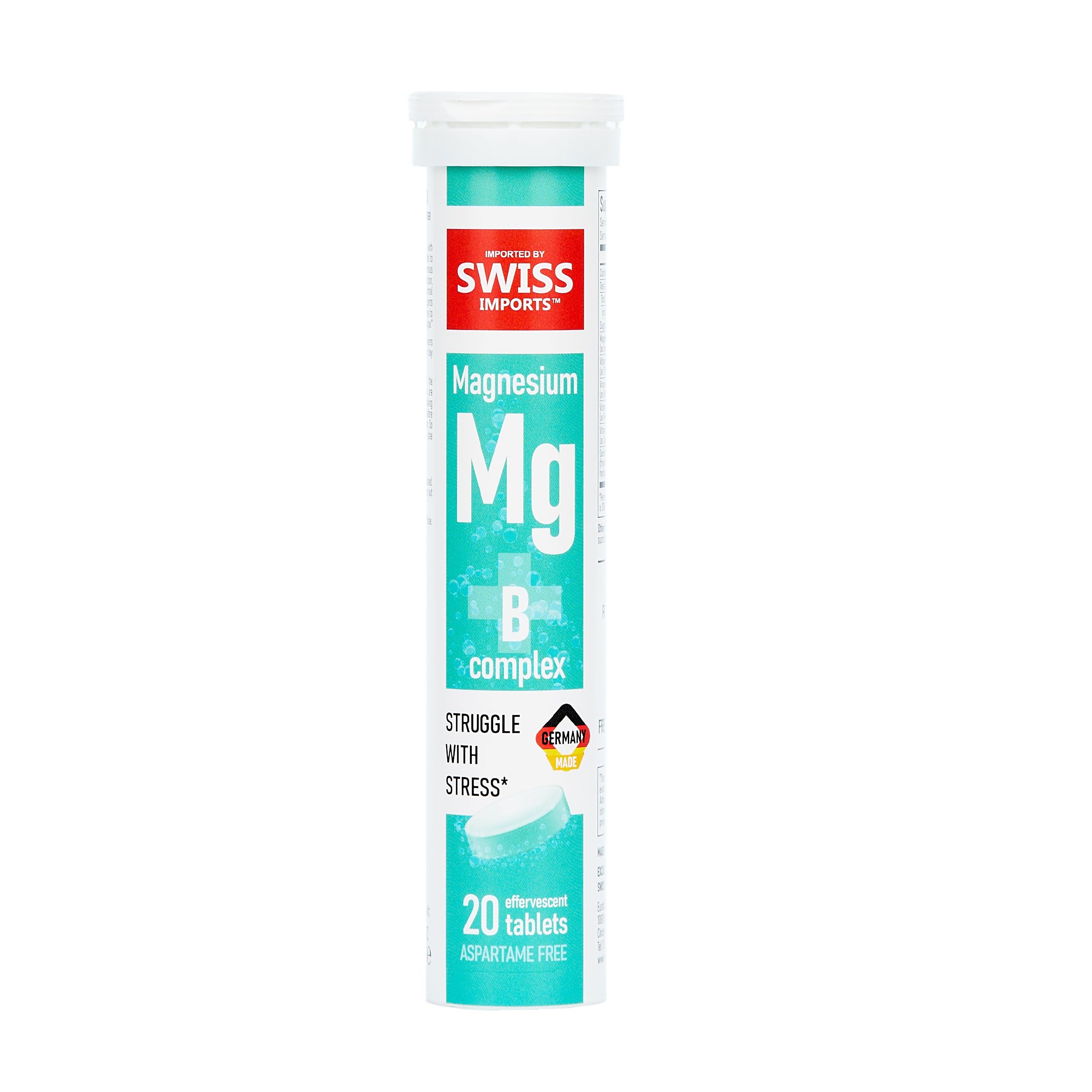 Swiss Imports Magnesium Effervescent + B Complex
