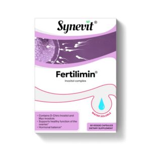 Frasco de Synevit Fertilimin con etiqueta