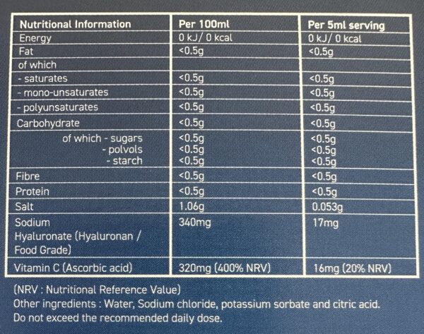 Conjunto de sachets SYNO-VITAL acido-hialuronico 5ml