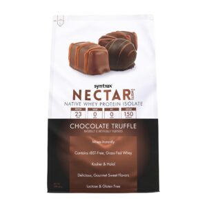 Syntrax Nectar Sweets chocolate truffle etiqueta frontal