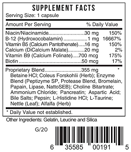 Systemic Formulas DB12 Digest ingredientes suplemento