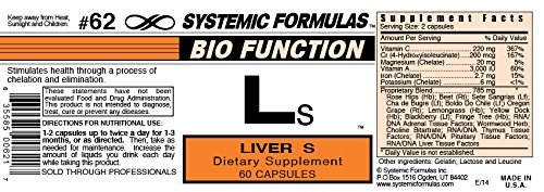 Systemic Formulas LS Liver S - frasco de cápsulas