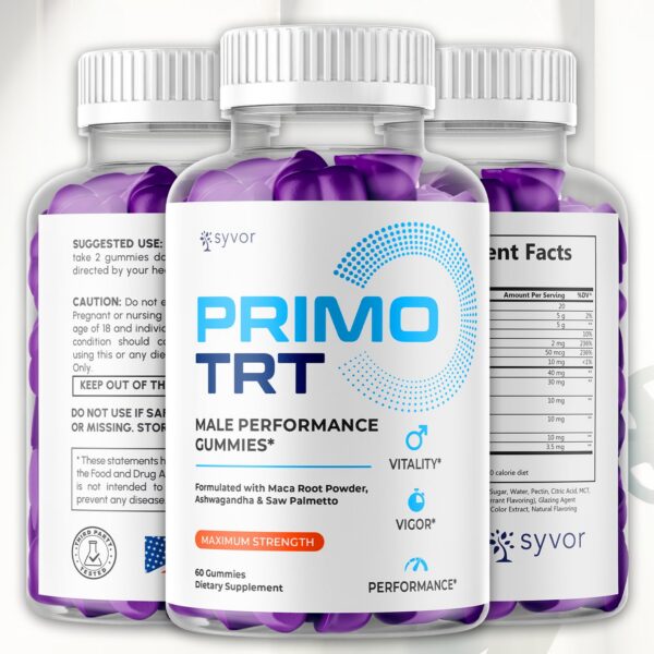 Version 1.0.0 Frasco Primo TRT Gummies de Syvor