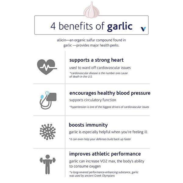 Tabla nutricional extracto de ajo curado inodoro