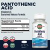 Tabla nutricional KAL ácido pantoténico vit B5 1000mg