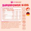 Tabla nutricional multivitaminas IvyBears Superpower para niños