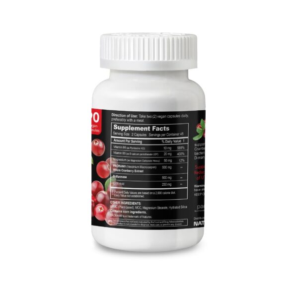 Tabla nutricional y composición NATURION Cranberry Premium
