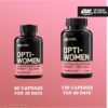 Tabla de nutrientes Optimum Nutrition Opti-Women para apoyo inmunológico mujer