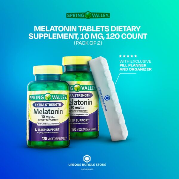 Version 1.0.0 Tabla del producto Spring Valley melatonina y organizador semanal