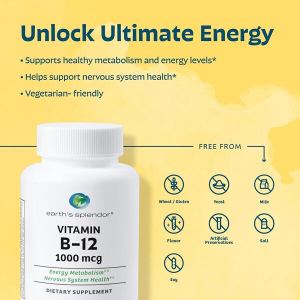 tablet Earth's Splendor vitamina b12 1000mcg